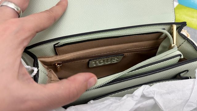 Bolso bandolera semirrígido verde