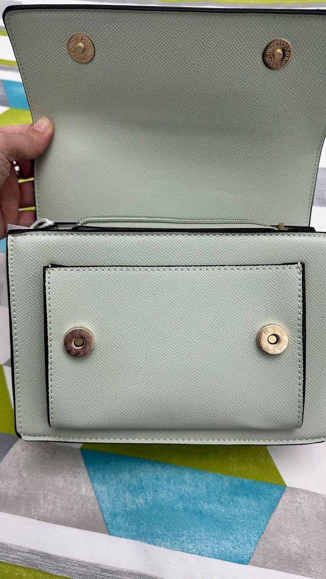 Bolso bandolera semirrígido verde