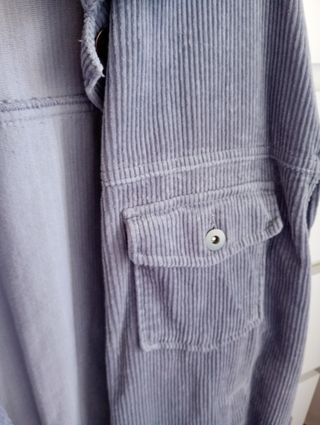 Cazadora Zara Corduroy Gris Talla S