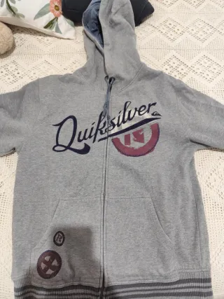Sudadera Quiksilver con cremallera gris