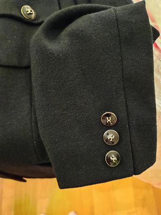 Americana CHAUS negra crepe gordito