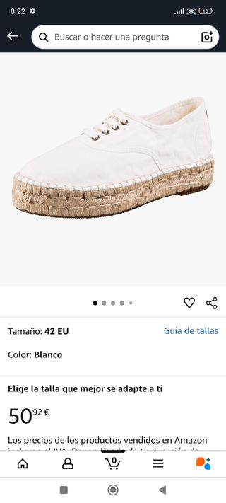Zapatillas Yute Algodón Talla 37