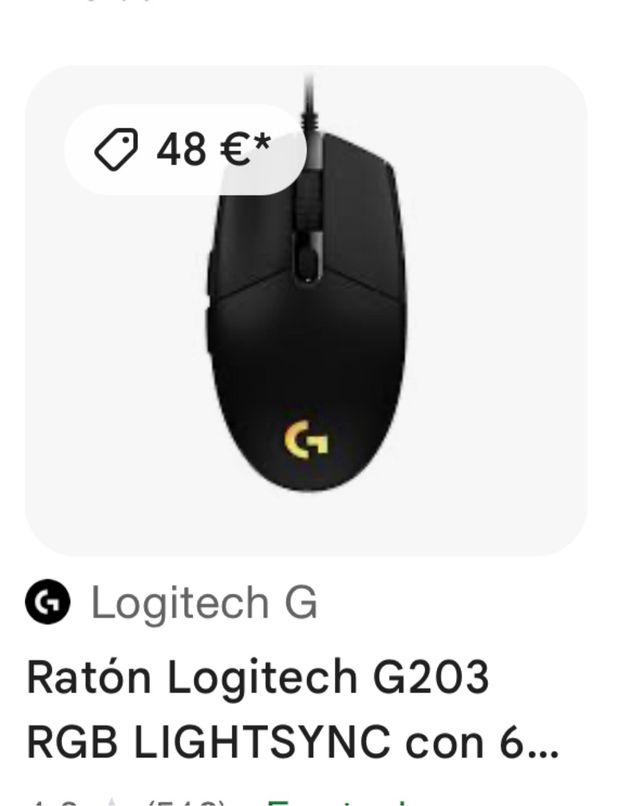 Ratón Logitech Negro