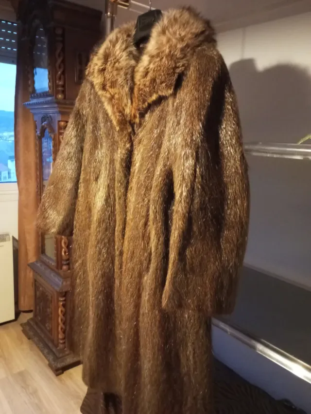 Abrigo de piel natural