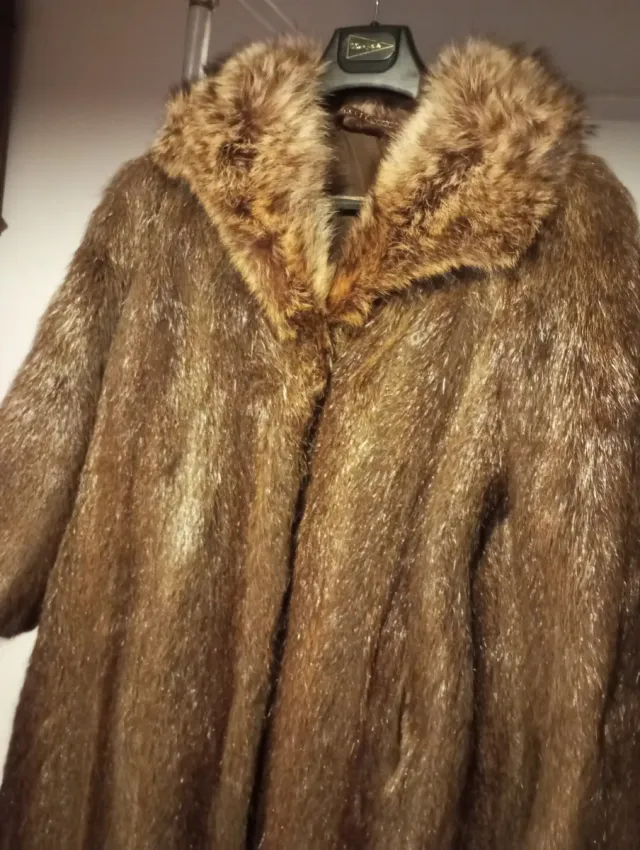 Abrigo de piel natural
