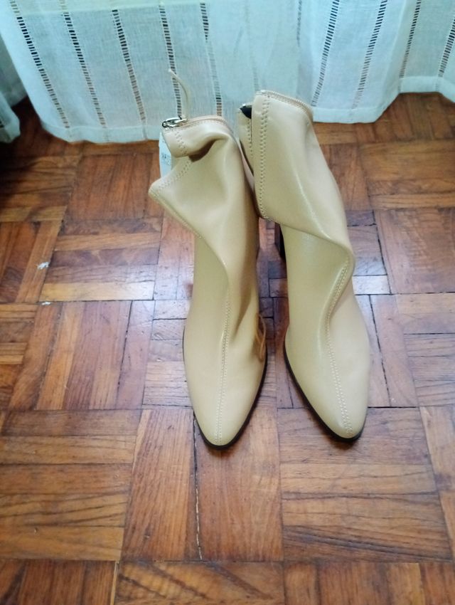 Botines Mango Beige Talla 38