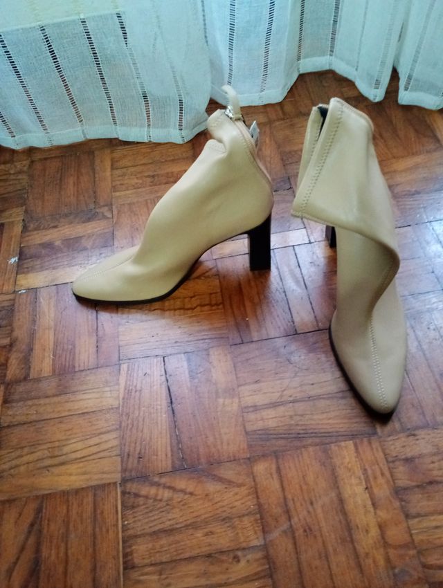 Botines Mango Beige Talla 38