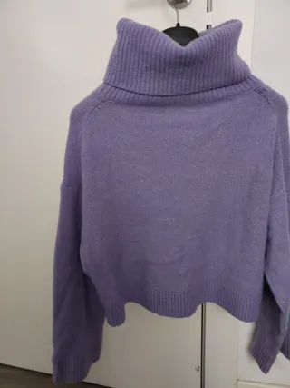 Jersey cuello alto lila