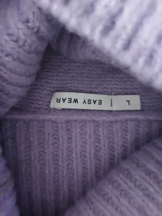 Jersey cuello alto lila