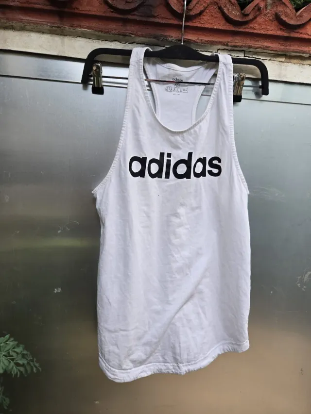 Camiseta tirantes Adidas blanca Talla XS