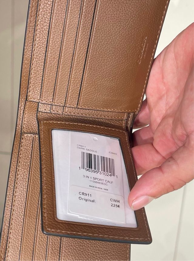 Coach Cartera y tarjetero de piel