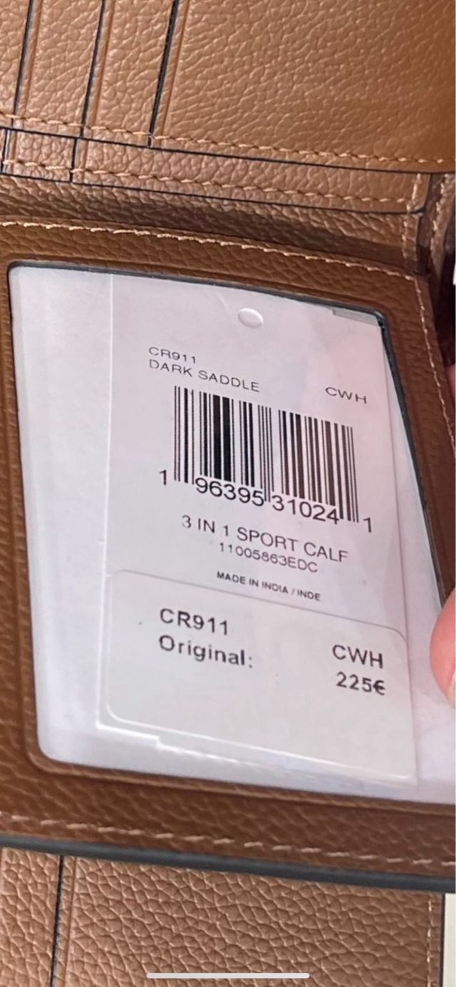 Coach Cartera y tarjetero de piel