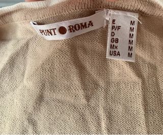 Camiseta Punto Roma beige lunares