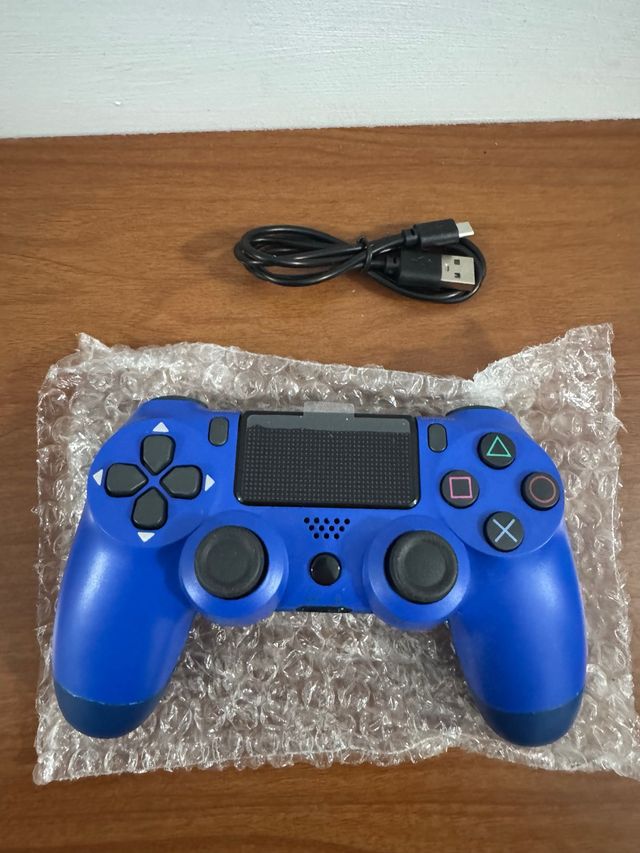 Controlador PS4 Azul + Cabo de Carregamento