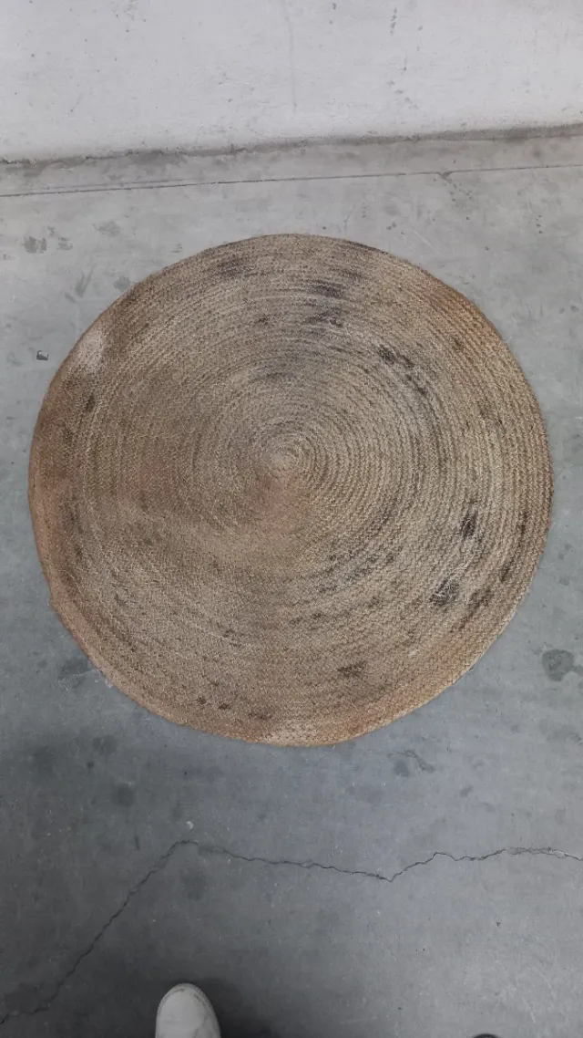 Tappeto rotondo in enea e iuta