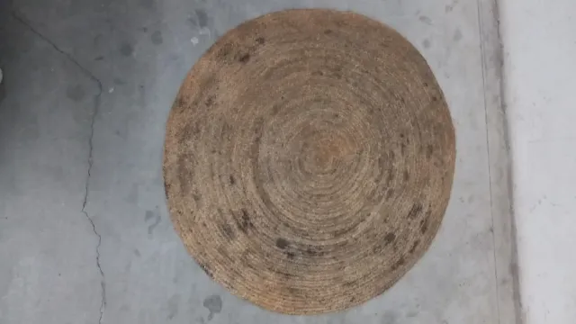 Tappeto rotondo in enea e iuta