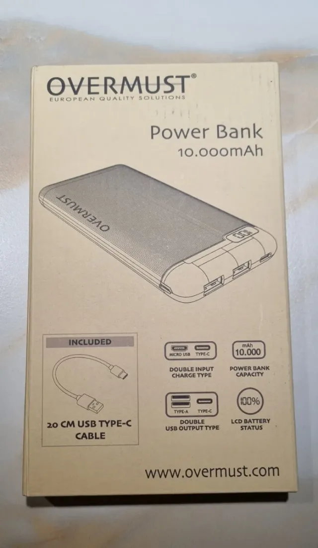Power Bank OVERMUST 10.000mAh