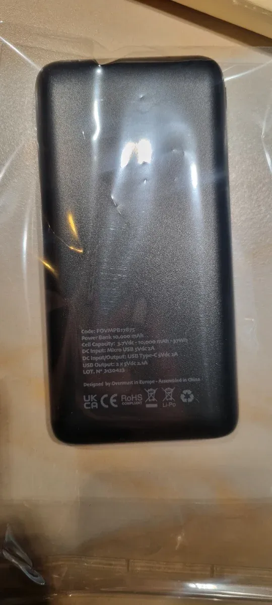 Power Bank OVERMUST 10.000mAh