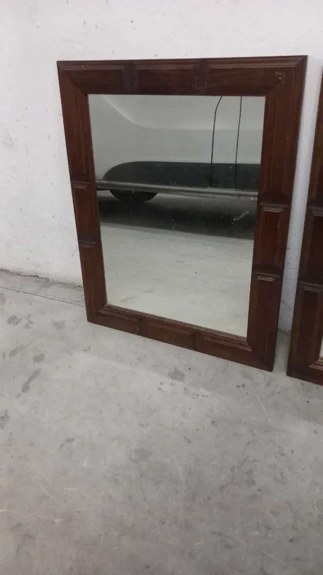 2 Specchi Rustici Spagnoli in Legno Marrone