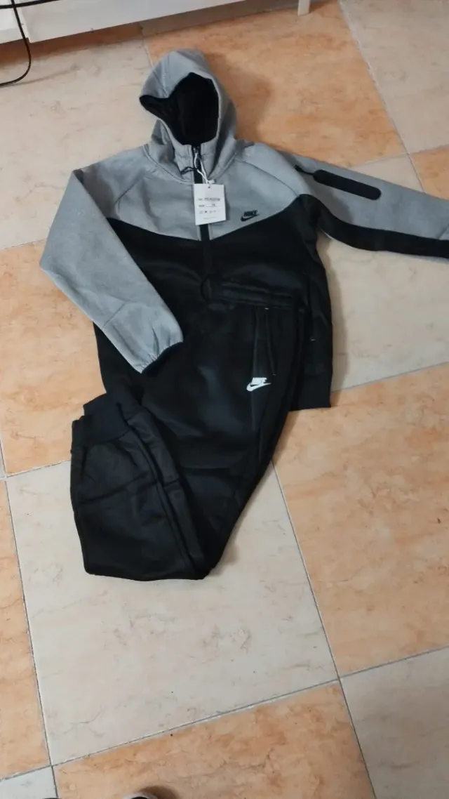 Conjunto Chándal Nike Niño Gris y Negro