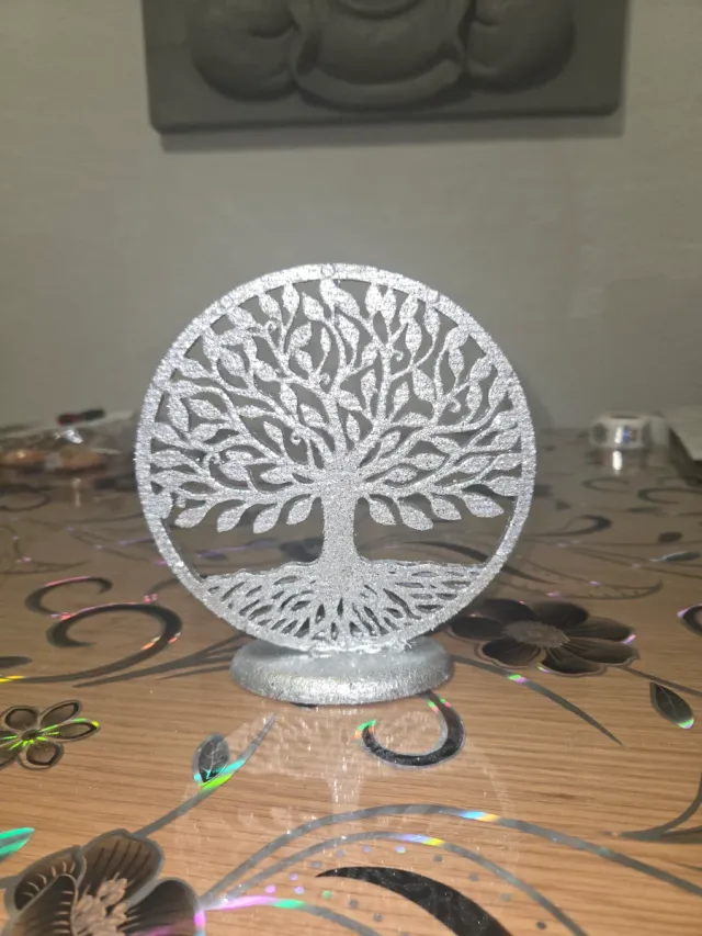 Árbol de la vida decorativo plateado