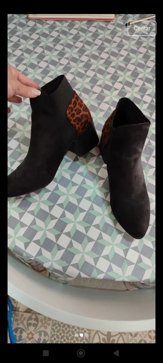 Botines negros tacón