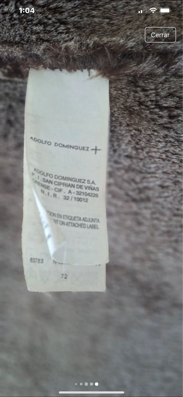 Abrigo trenka Adolfo Domínguez Marrón