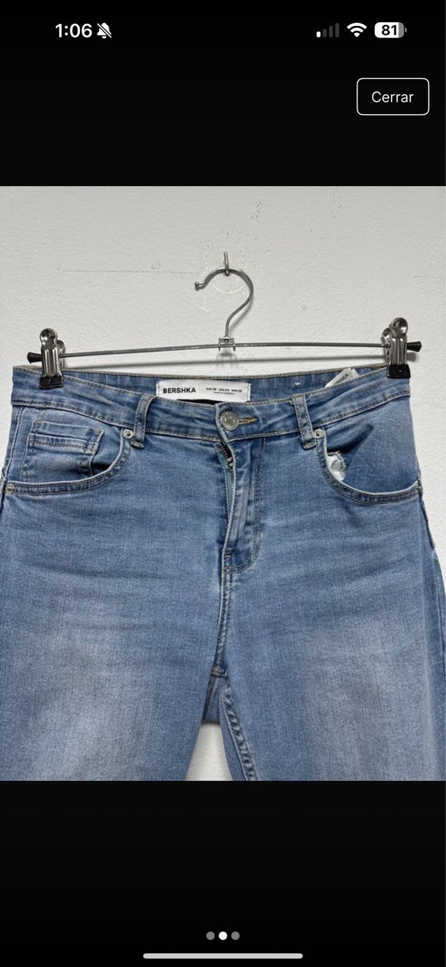 Pantalón vaquero Bershka azul