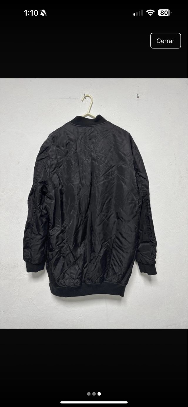 Chaqueta Zara Negra Bomber Larga