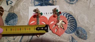 Pendientes Hoja Monstera Bettisima sin usar