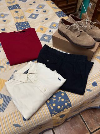 Lote de ropa y calzado de primeras marcas .