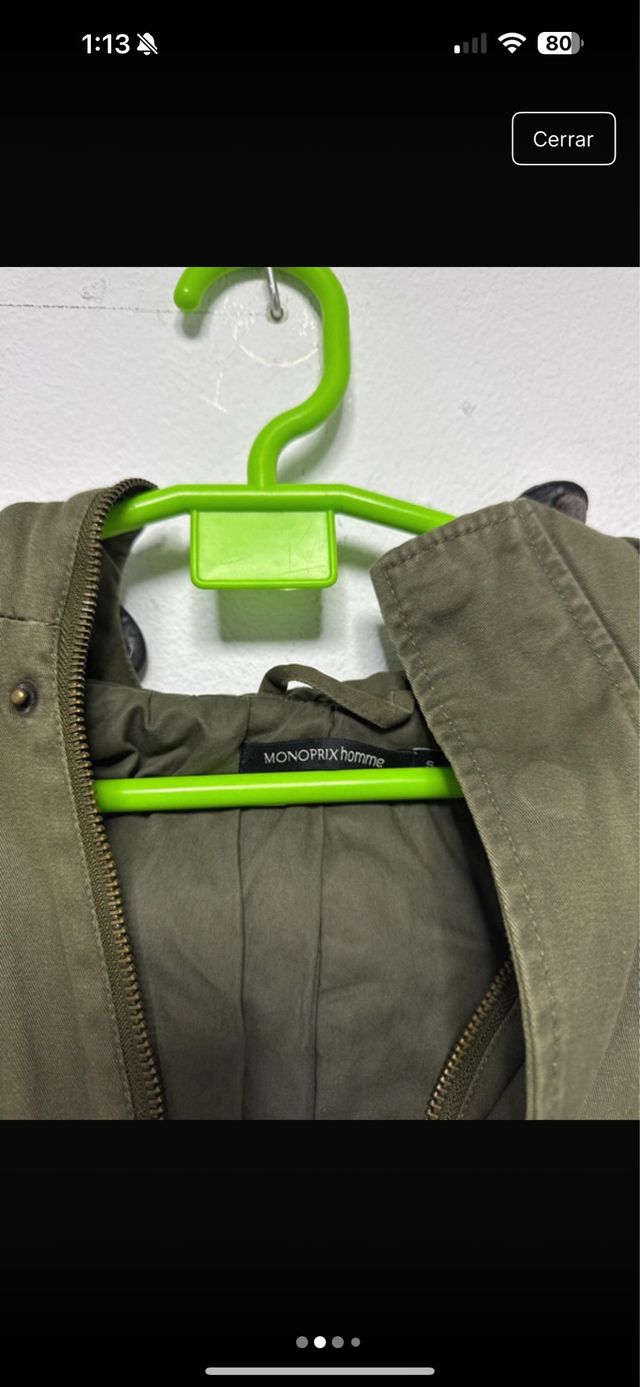 Chaqueta verde militar