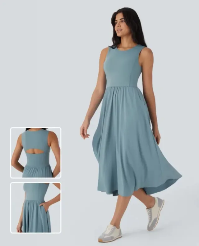 Vestido sin mangas Breezefu Cut Out
