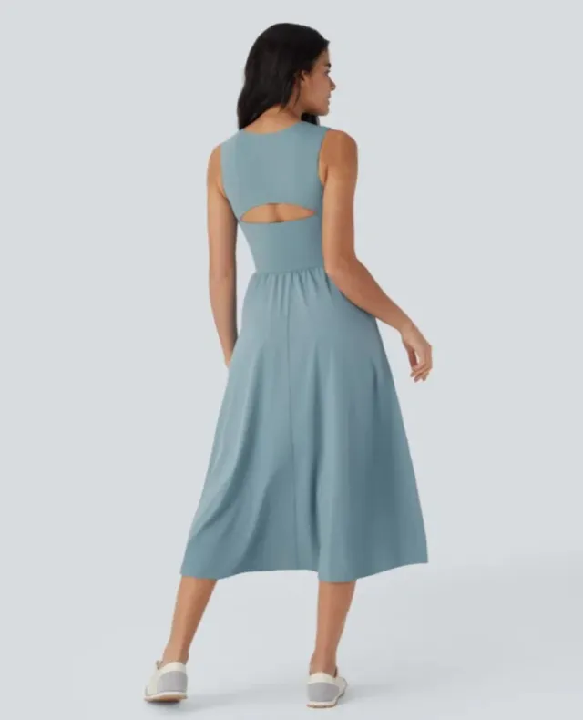 Vestido sin mangas Breezefu Cut Out