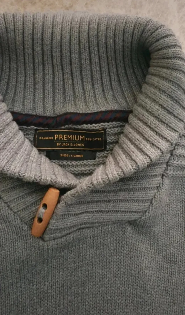 Jersey Jack & Jones gris hombre XL