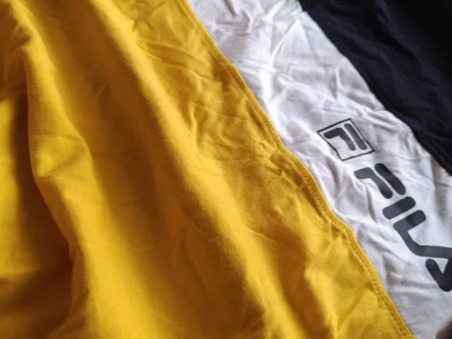 Fila Color Block T-Shirt – Black, White & Yellow