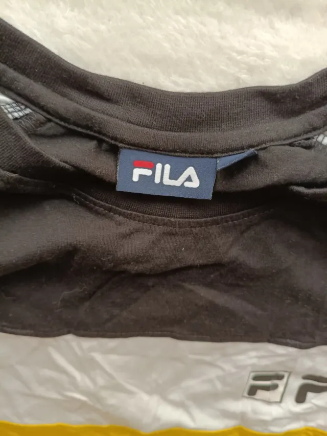 Fila Color Block T-Shirt – Black, White & Yellow