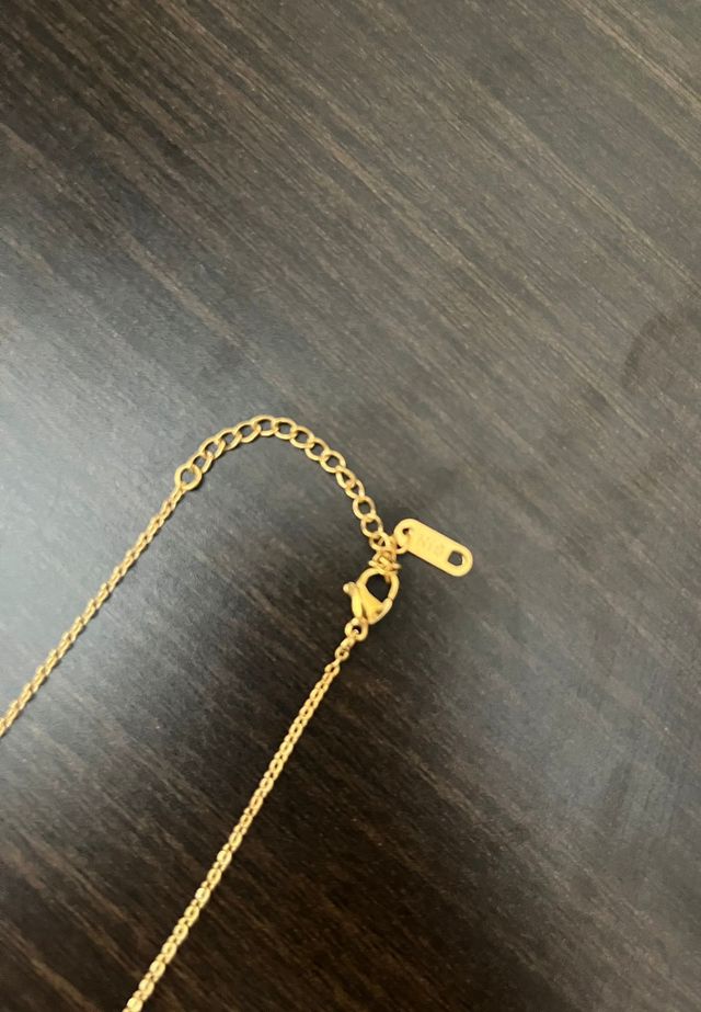 Collar Trébol Turquesa y Dorado Nuevo