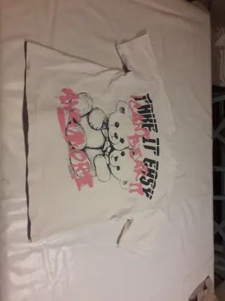 Camiseta Ositos Rosa y Blanca