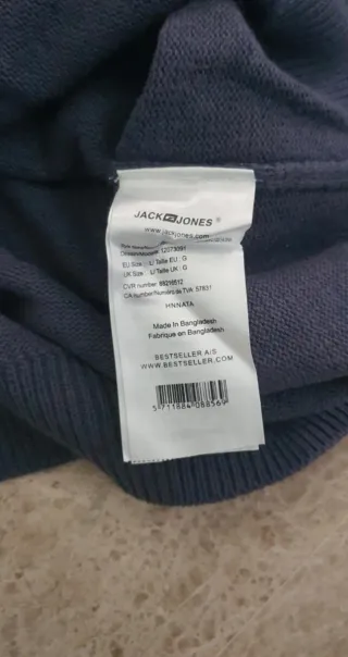 Jersey Jack & Jones azul hombre Talla L