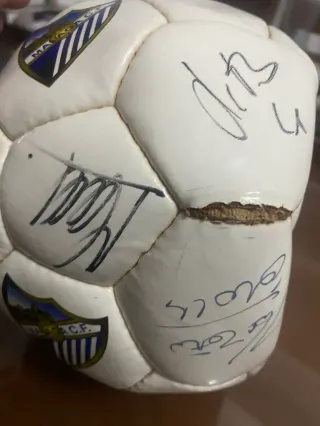 Malaga matchworn Balon fútbol firmas colección