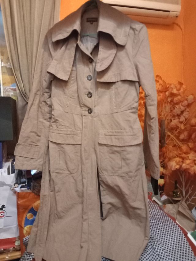 74- Gabardina beige talla 42 Adolfo Dominguez