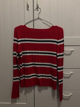 Jersey fino Mango rayas rojo/azul/blanco