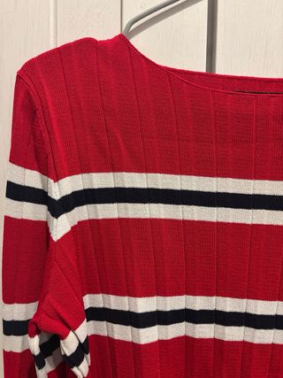 Jersey fino Mango rayas rojo/azul/blanco