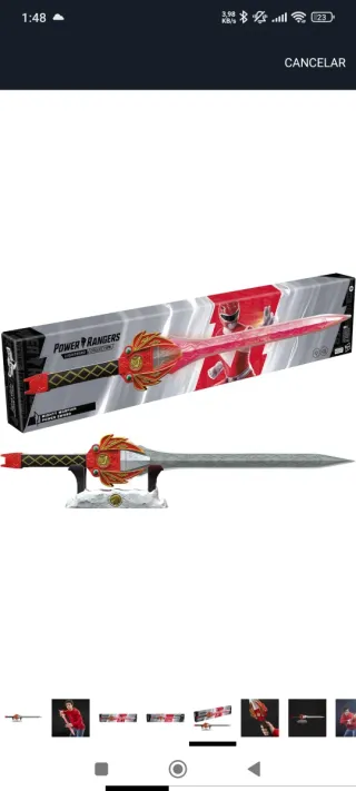 Espada Power Ranger Hasbro Roja