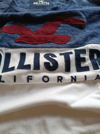 Hollister California Navy & White Long Sleeve Logo