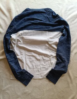 Hollister California Navy & White Long Sleeve Logo