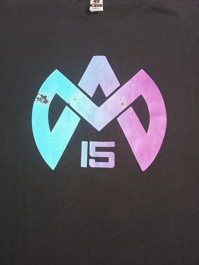 Camiseta manga corta, negra marca "Roly" talla "M"