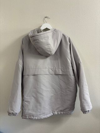 Abrigo Anorak Gris con Cremallera