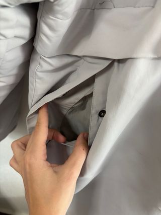 Abrigo Anorak Gris con Cremallera